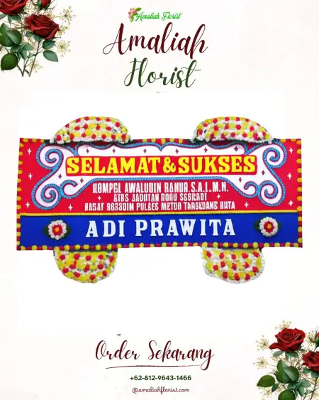 Papan Bunga Ucapan Selamat Kalibeber